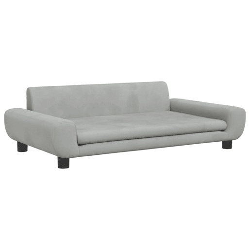 Sofá infantil - Sofá para crianças 100x54x33 cm veludo cinzento-claro