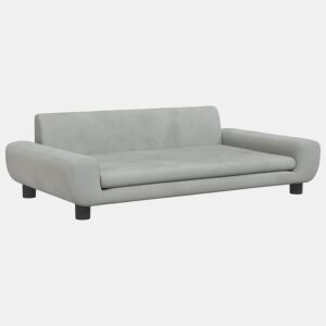 Sofá infantil - Sofá para crianças 100x54x33 cm veludo cinzento-claro