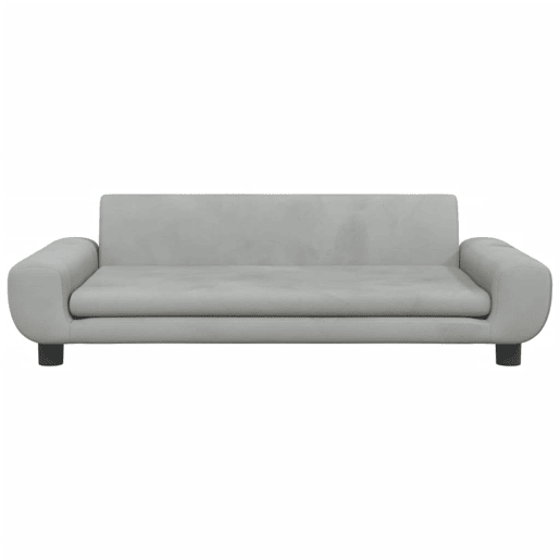 Sofá infantil - Sofá para crianças 100x54x33 cm veludo cinzento-claro