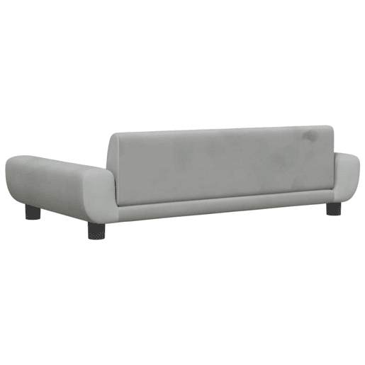 Sofá infantil - Sofá para crianças 100x54x33 cm veludo cinzento-claro