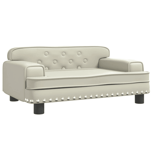 Sofá infantil - Sofá para crianças 70x45x30 cm couro artificial cor creme