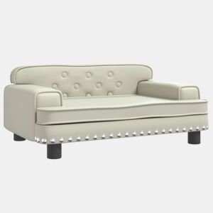 Sofá infantil - Sofá para crianças 70x45x30 cm couro artificial cor creme