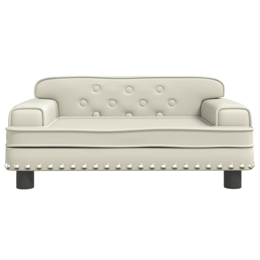 Sofá infantil - Sofá para crianças 70x45x30 cm couro artificial cor creme