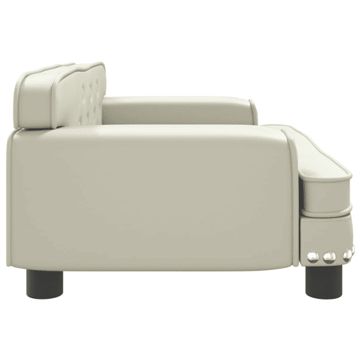 Sofá infantil - Sofá para crianças 70x45x30 cm couro artificial cor creme