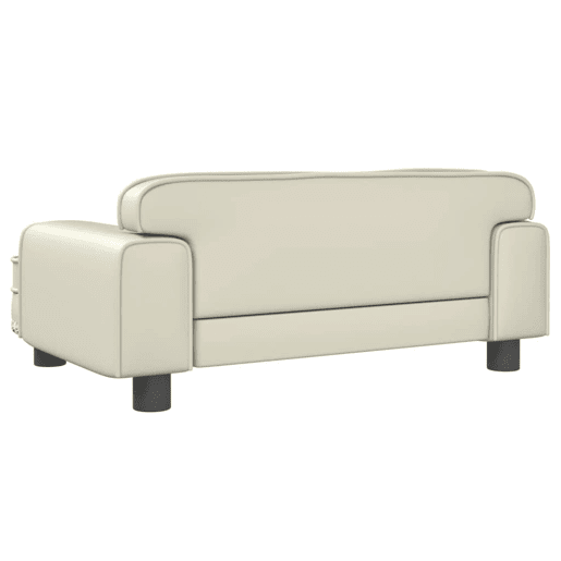 Sofá infantil - Sofá para crianças 70x45x30 cm couro artificial cor creme