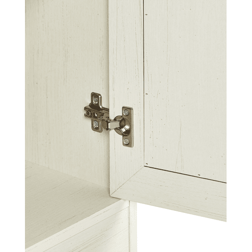 Armário com vitrine KALBARRI 80 cm CastanhoBranco