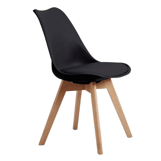 Pacote Bistro com 2 cadeiras de jantar pretas 84x54x48 cm Pacote Bistro com 2 cadeiras de jantar pretas 84x54x48 cm