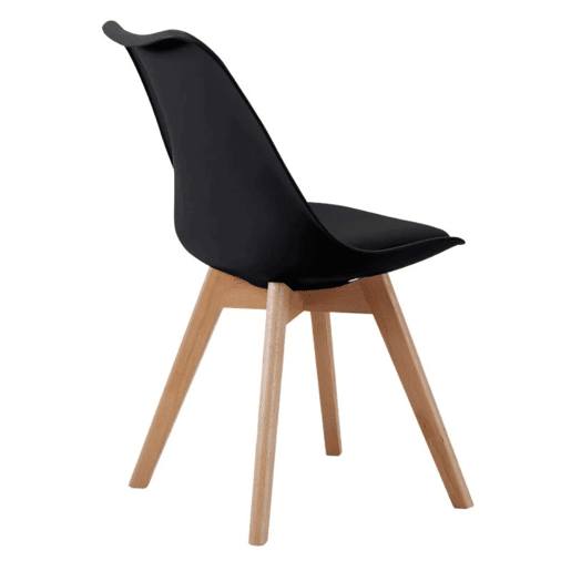 Pacote Bistro com 2 cadeiras de jantar pretas 84x54x48 cm Pacote Bistro com 2 cadeiras de jantar pretas 84x54x48 cm