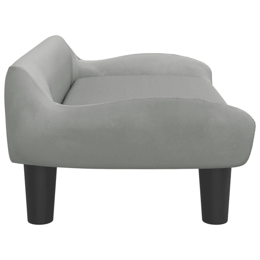 Sofá infantil - Sofá para crianças 70x40x24 cm veludo cinzento-claro