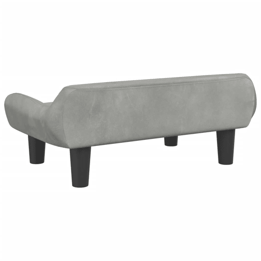 Sofá infantil - Sofá para crianças 70x40x24 cm veludo cinzento-claro