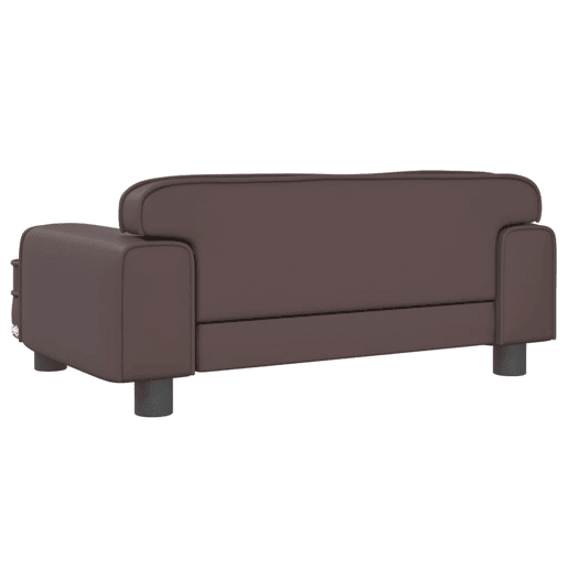 Sofá infantil - Sofá para crianças 70x45x30 cm couro artificial castanho
