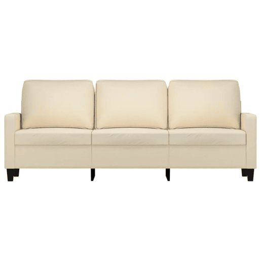 Sofá de 3 lugares - Sofá fixo tecido 180 cm cor creme