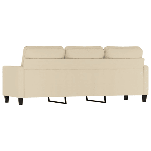 Sofá de 3 lugares - Sofá fixo tecido 180 cm cor creme