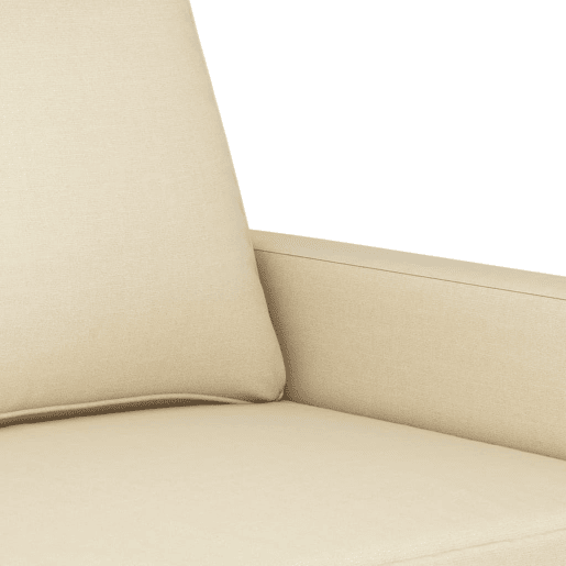 Sofá de 3 lugares - Sofá fixo tecido 180 cm cor creme