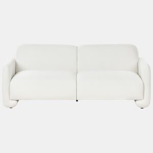 Sofá SALAND Tecido Branco 3 lugares