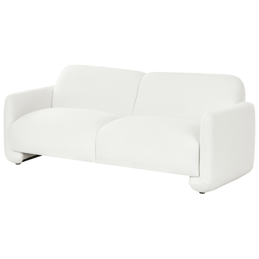 Sofá SALAND Tecido Branco 3 lugares Sofá SALAND Tecido Branco 3 lugares