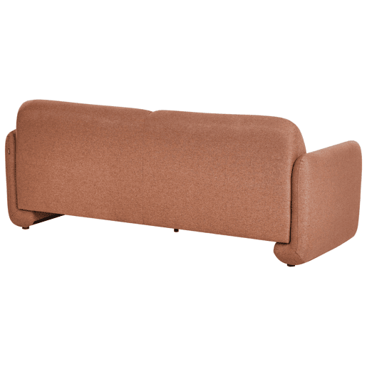 Sofá SALAND Tecido Castanho dourado 3 lugares