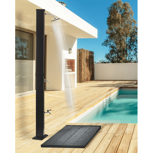 Chuveiro solar autónomo exterior BUENOS Preto