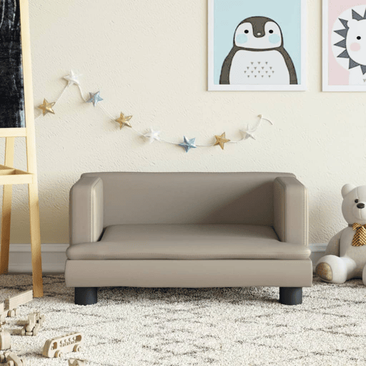 Sofá infantil - Sofá para crianças 60x40x30 cm couro artificial cappuccino Sofá infantil - Sofá para crianças 60x40x30 cm couro artificial cappuccino