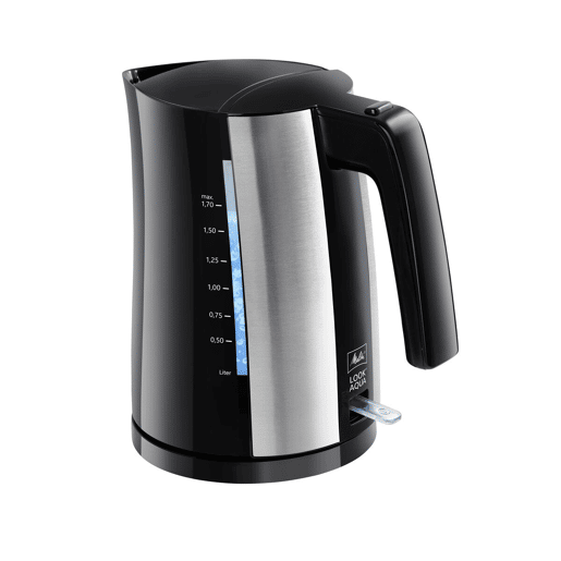 Fervedor de Água e Chaleira Elétrica Melitta LOOK AQUA II BLACK EU PretoPrateado Aço inoxidável 2400 W 1,7 L