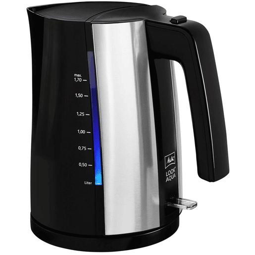 Fervedor de Água e Chaleira Elétrica Melitta LOOK AQUA II BLACK EU PretoPrateado Aço inoxidável 2400 W 1,7 L