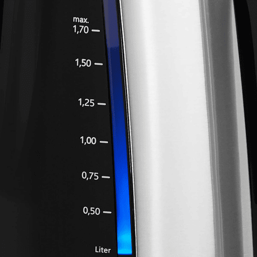 Fervedor de Água e Chaleira Elétrica Melitta LOOK AQUA II BLACK EU PretoPrateado Aço inoxidável 2400 W 1,7 L