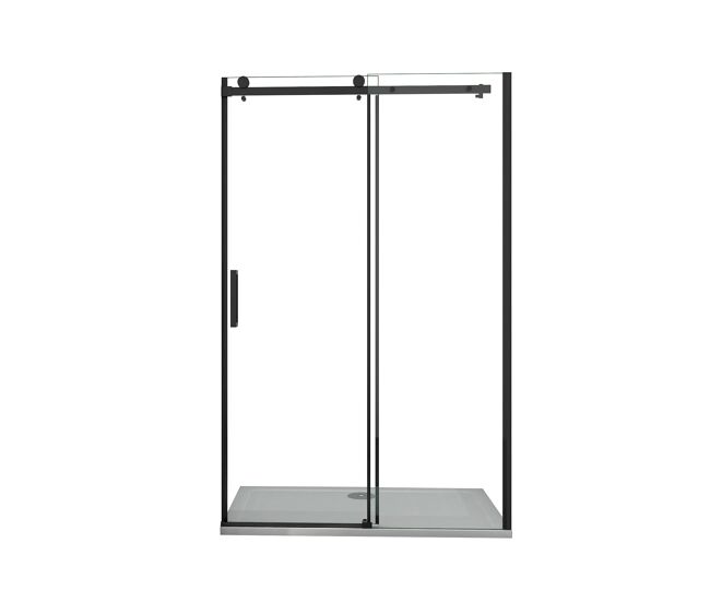 Aica mampara de ducha corredera perfil negro mate vidrio 8mm antical (1160-1200)x2000mm