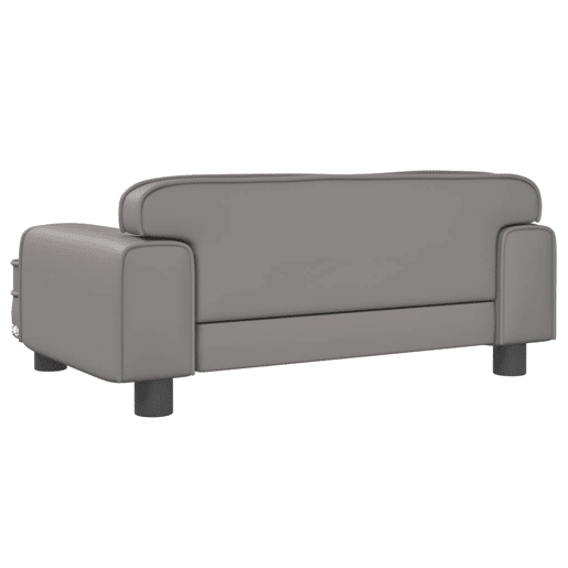 Sofá infantil - Sofá para crianças 70x45x30 cm couro artificial cinzento