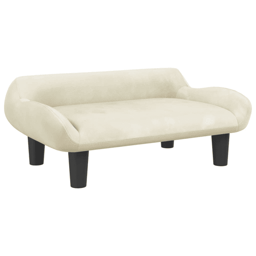 Sofá infantil - Sofá para crianças 70x40x24 cm veludo cor creme