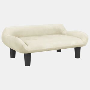 Sofá infantil - Sofá para crianças 70x40x24 cm veludo cor creme