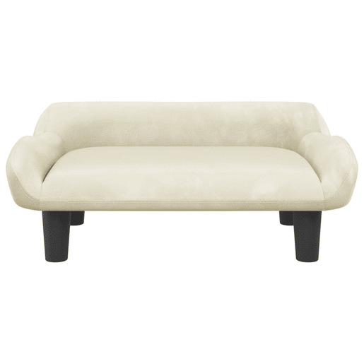 Sofá infantil - Sofá para crianças 70x40x24 cm veludo cor creme