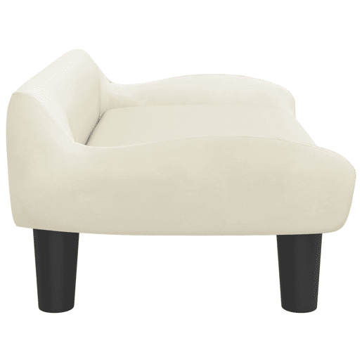 Sofá infantil - Sofá para crianças 70x40x24 cm veludo cor creme