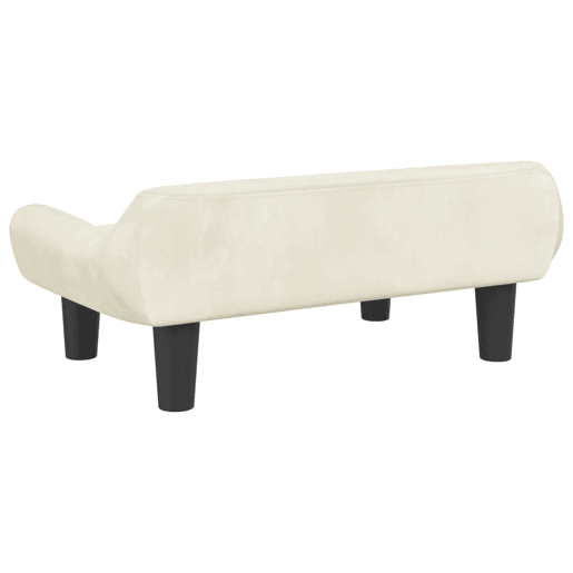 Sofá infantil - Sofá para crianças 70x40x24 cm veludo cor creme