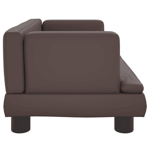 Sofá infantil - Sofá para crianças 60x40x30 cm couro artificial castanho