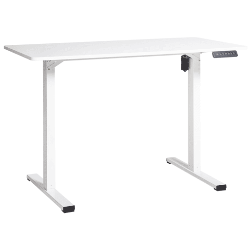 Secretária de pé ajustável eletricamente TAVARES Branco 120 cm 60 cm