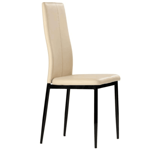 Pacote com 2 cadeiras Brea Cappuccino em couro sintético, estilo confortável e moderno, cadeiras para sala de jantar, 98x42x47 cm
