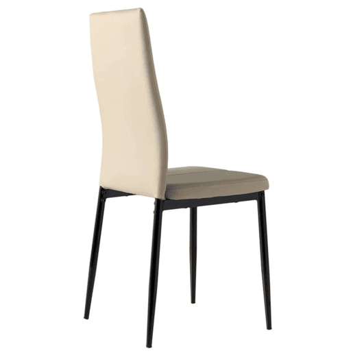 Pacote com 2 cadeiras Brea Cappuccino em couro sintético, estilo confortável e moderno, cadeiras para sala de jantar, 98x42x47 cm