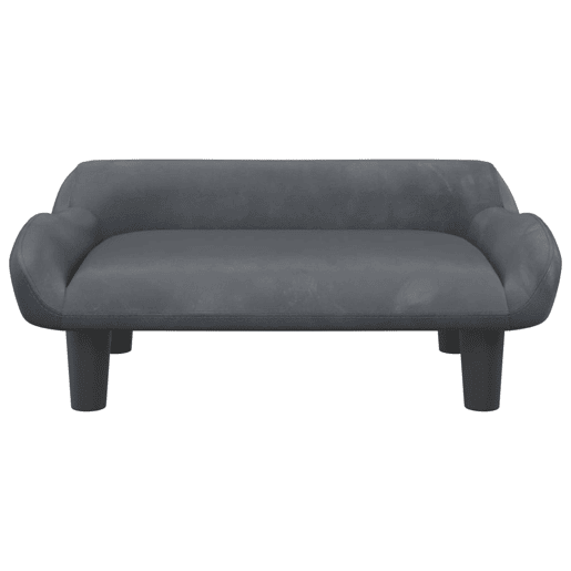 Sofá infantil - Sofá para crianças 70x40x24 cm veludo cinzento-escuro