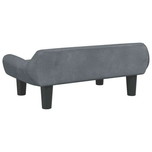 Sofá infantil - Sofá para crianças 70x40x24 cm veludo cinzento-escuro