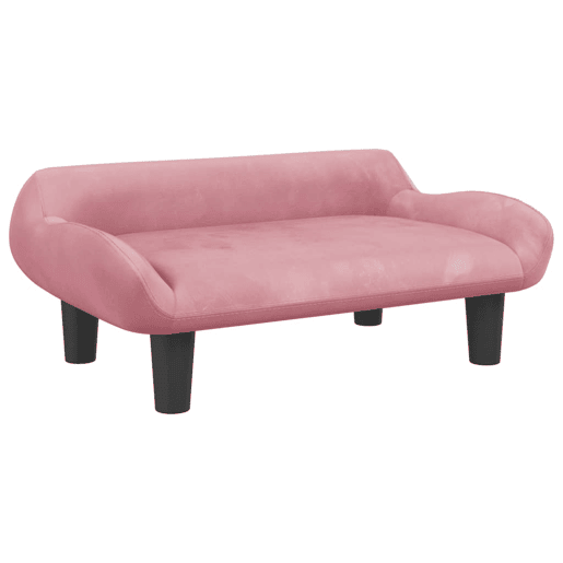 Sofá infantil - Sofá para crianças 70x40x24 cm veludo rosa