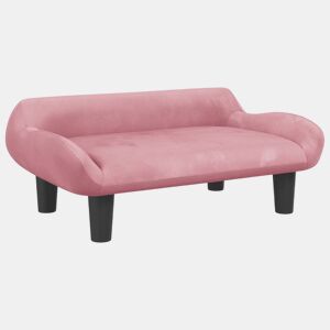 Sofá infantil - Sofá para crianças 70x40x24 cm veludo rosa