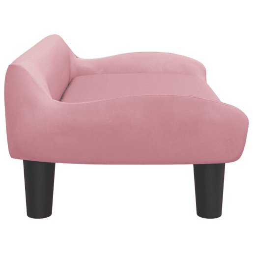 Sofá infantil - Sofá para crianças 70x40x24 cm veludo rosa