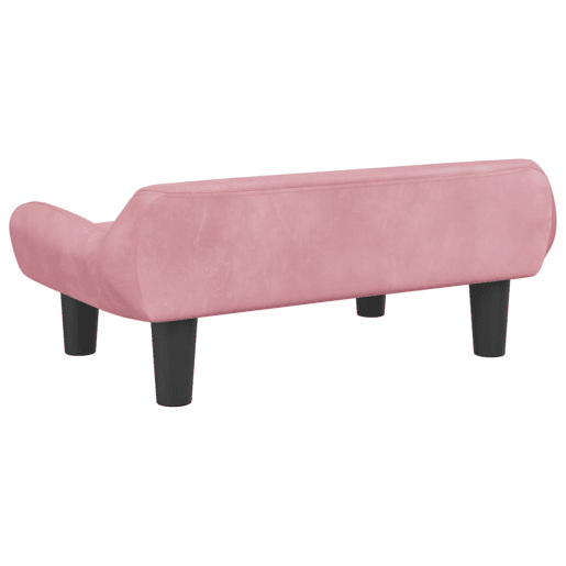 Sofá infantil - Sofá para crianças 70x40x24 cm veludo rosa