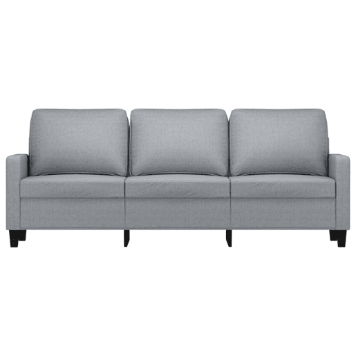 Sofá de 3 lugares - Sofá fixo 180 cm tecido cinza-claro
