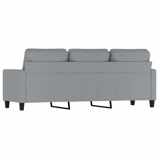 Sofá de 3 lugares - Sofá fixo 180 cm tecido cinza-claro