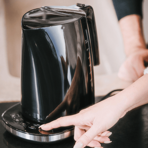 Fervedor de Água e Chaleira Elétrica Melitta LOOK AQUA DELUXE BLACK EU PretoPrateado Aço inoxidável 2400 W 1,7 L