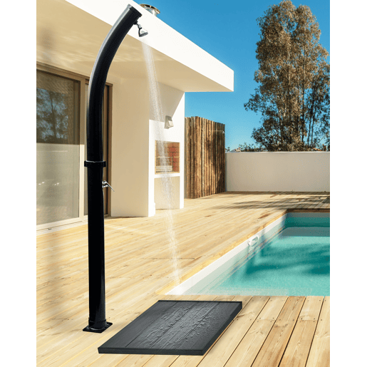 Chuveiro solar autónomo exterior ENGABAO Preto
