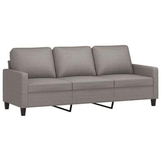 Sofá de 3 lugares - Sofá fixo tecido 180 cm cinzento-acastanhado Sofá de 3 lugares - Sofá fixo tecido 180 cm cinzento-acastanhado