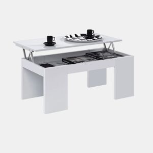 Mesa de centro Calex elevável Branco 100 x 45 x 50 cm