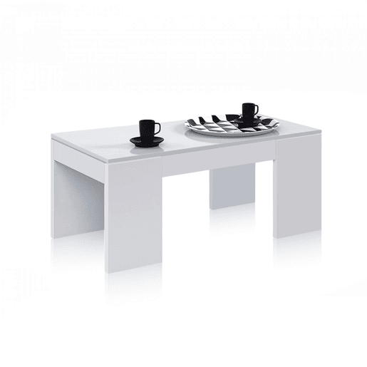 Mesa de centro Calex elevável Branco 100 x 45 x 50 cm Mesa de centro Calex elevável Branco 100 x 45 x 50 cm